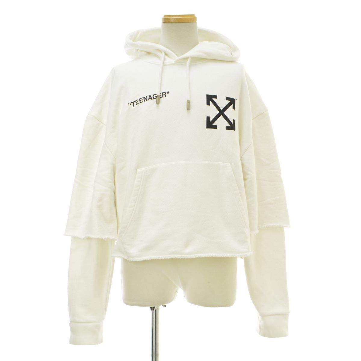 OFF-WHITE】19SS OMBB048S19D25035 Flamed Bart Db Sleeve Hoodie ...