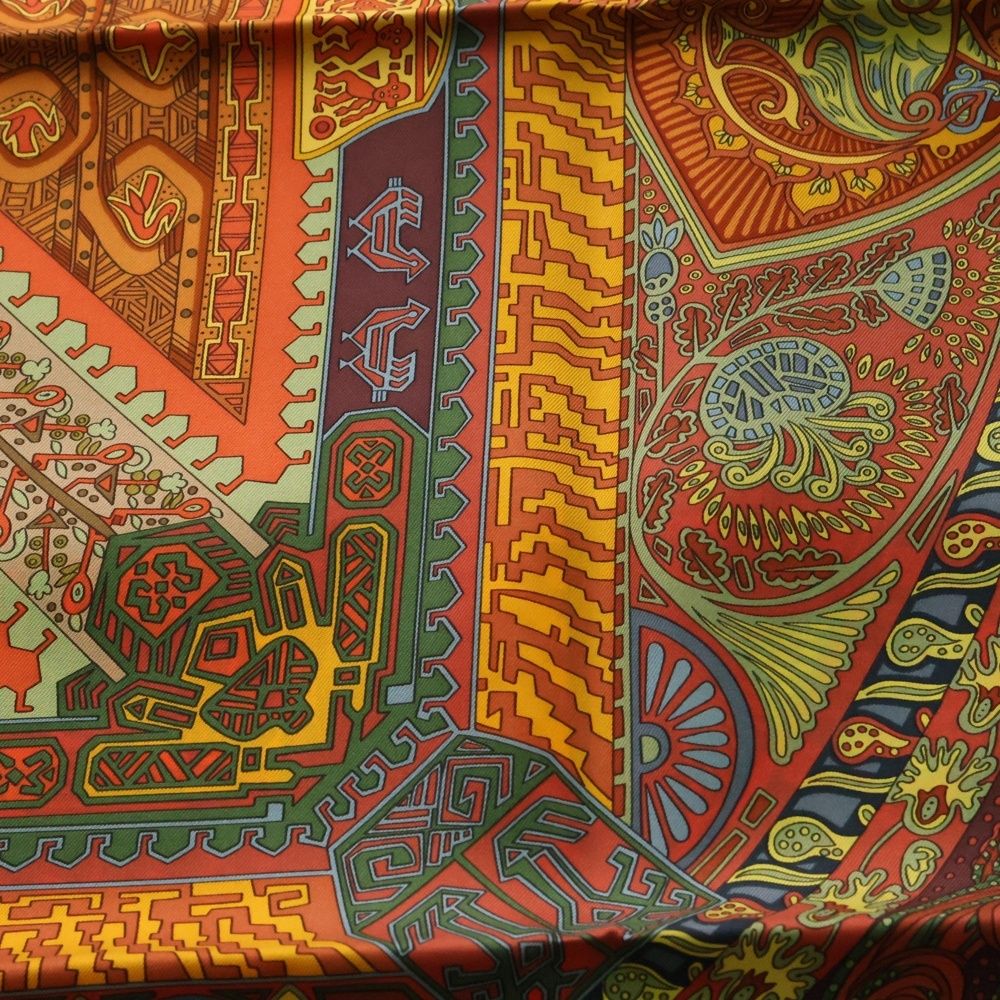 HERMES　空飛ぶ絨毯に乗って 　スカーフ カレ 90 HERMES (エルメス) カレ90 空飛ぶ絨毯に乗って スカーフ