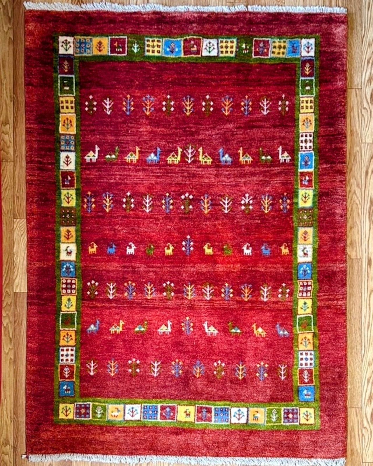 ギャッベ ラグ ペルシャ ハイグレードサイズ 123 170cm