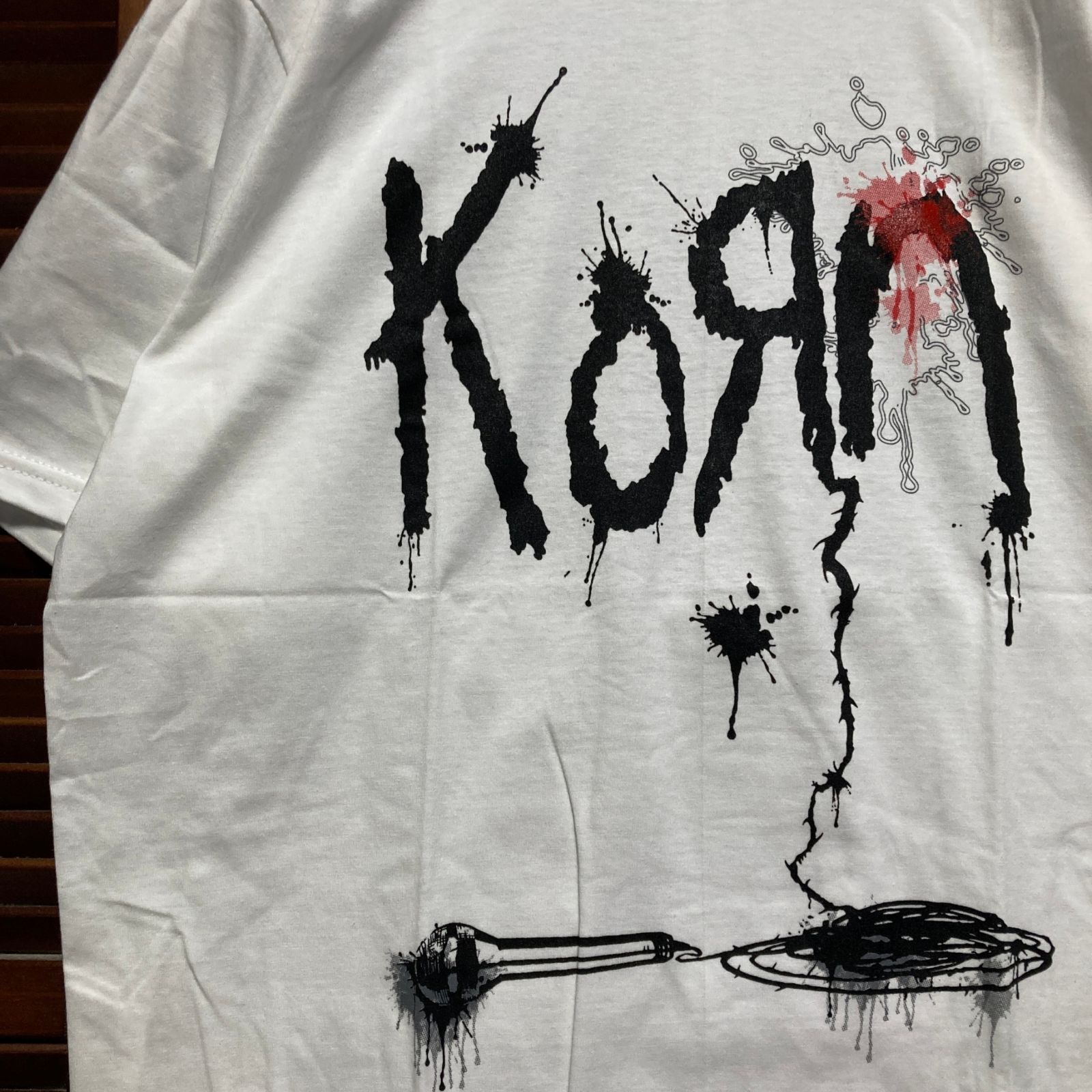 コーン KORN 白 Tシャツ tee ティーシャツ バンド ロック ツアー