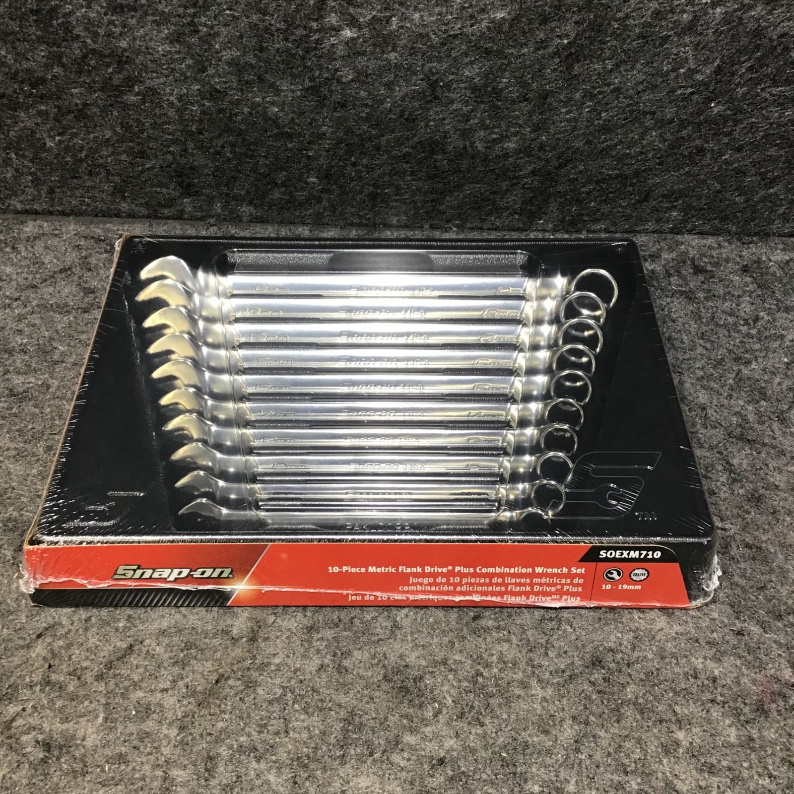 ▽Snap-On コンビネーションレンチセット 10-19mm SOEXM710 未 