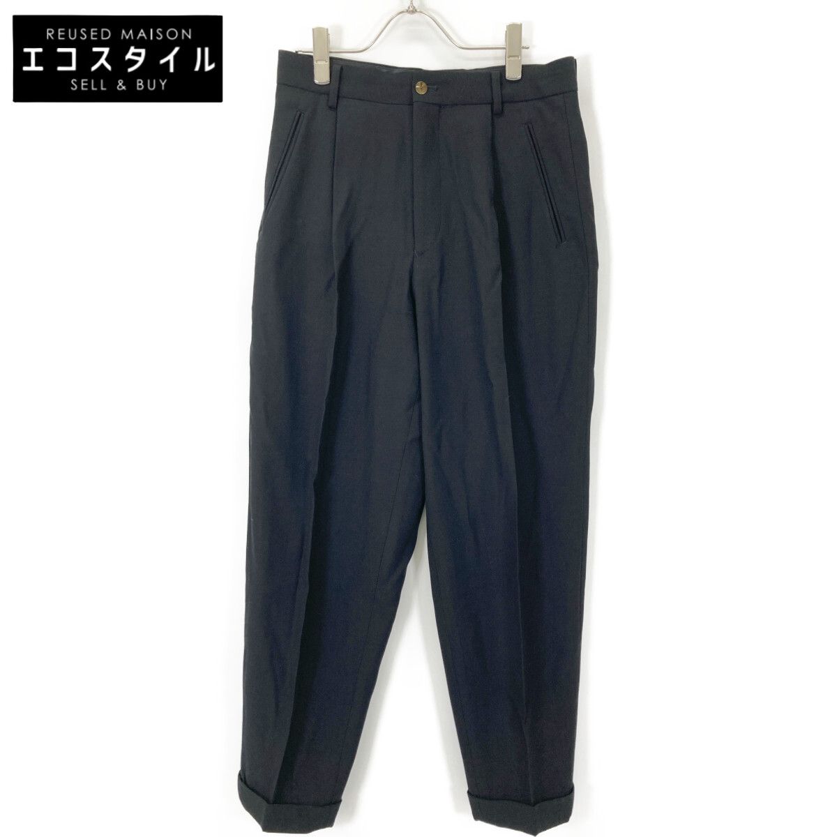 Jean Paul GAULTIER HOMME ジャンポールゴルチエオム ブラック 1タック スラックス M