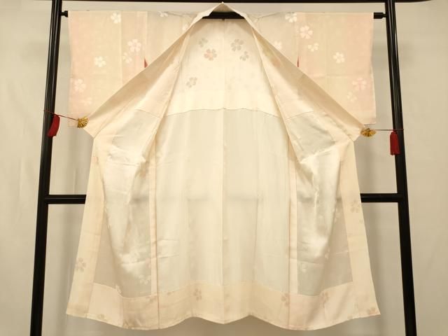 正絹　高級　長襦袢　無双仕立　花霞文　よろけ暈し文　✨小柄な方　腰回りゆったり 正絹 高級 長襦袢 無双仕立 花霞文 よろけ暈し文 ✨小柄な方 腰