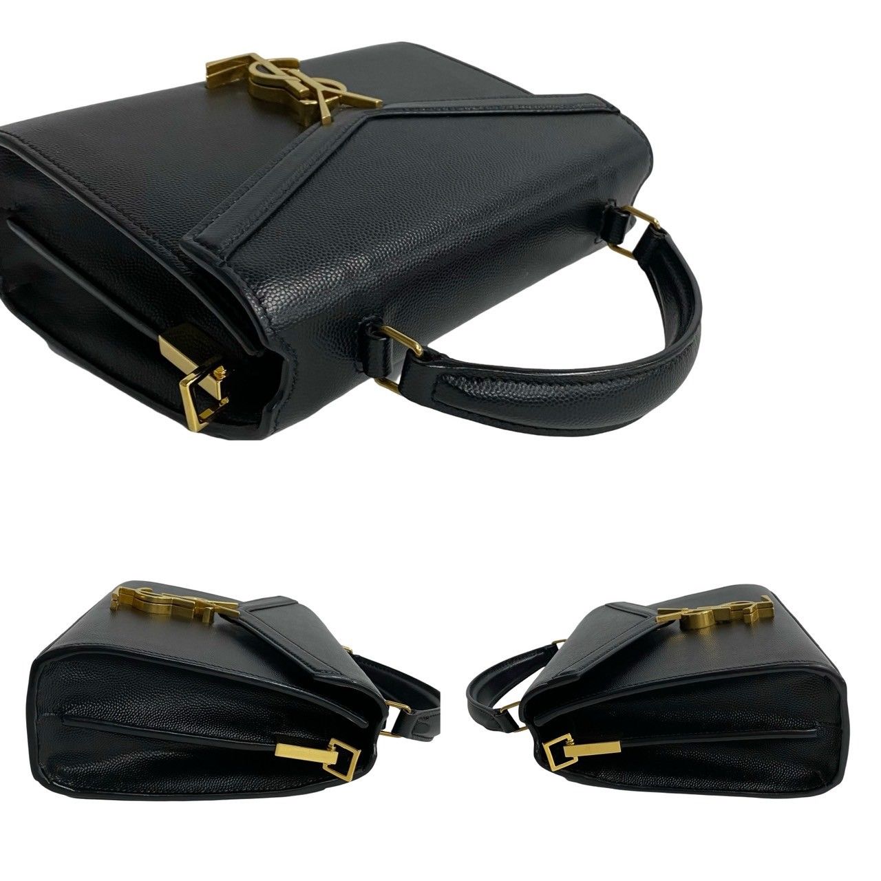 極 美品 YVES SAINT LAURENT イヴ サンローラン YSL カサンドラ ロゴ