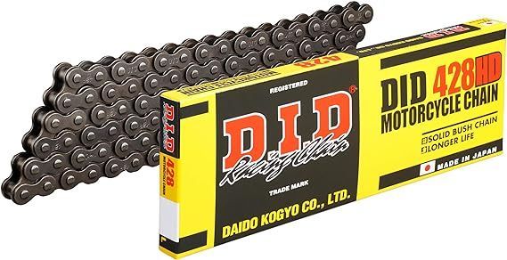 【在庫処分】D.I.D(大同工業)バイク用チェーン クリップジョイント付属 428H(D)-130RB STEEL(スチール) 強化チェーン 二輪 オートバイ用