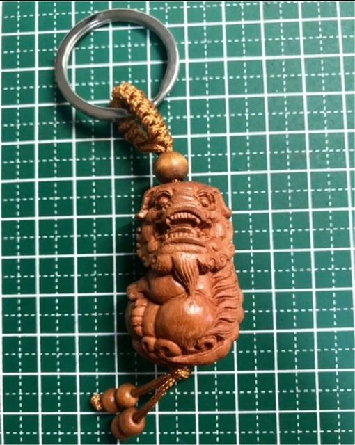 ファッション通販】 新品 天然 桃木製 キーホルダー 水龍 木彫 龍 彫刻 ...