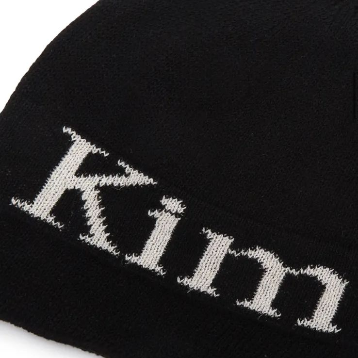 Matin Kim LOGO LINEN SHORT BEANIE IN BLACK - メルカリ