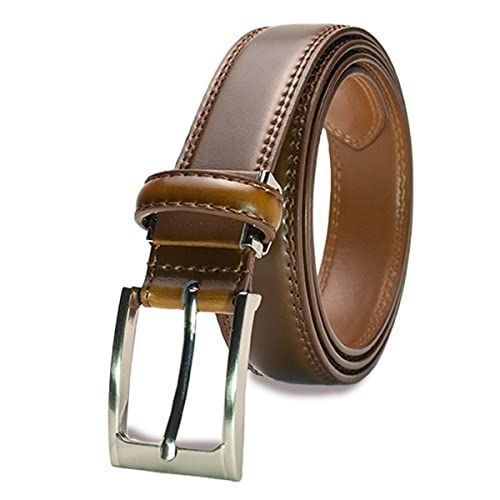 [ヘインズ] メンズベルト 本革 【ウェスト100対応】 ピンタイプ (ブラウン)