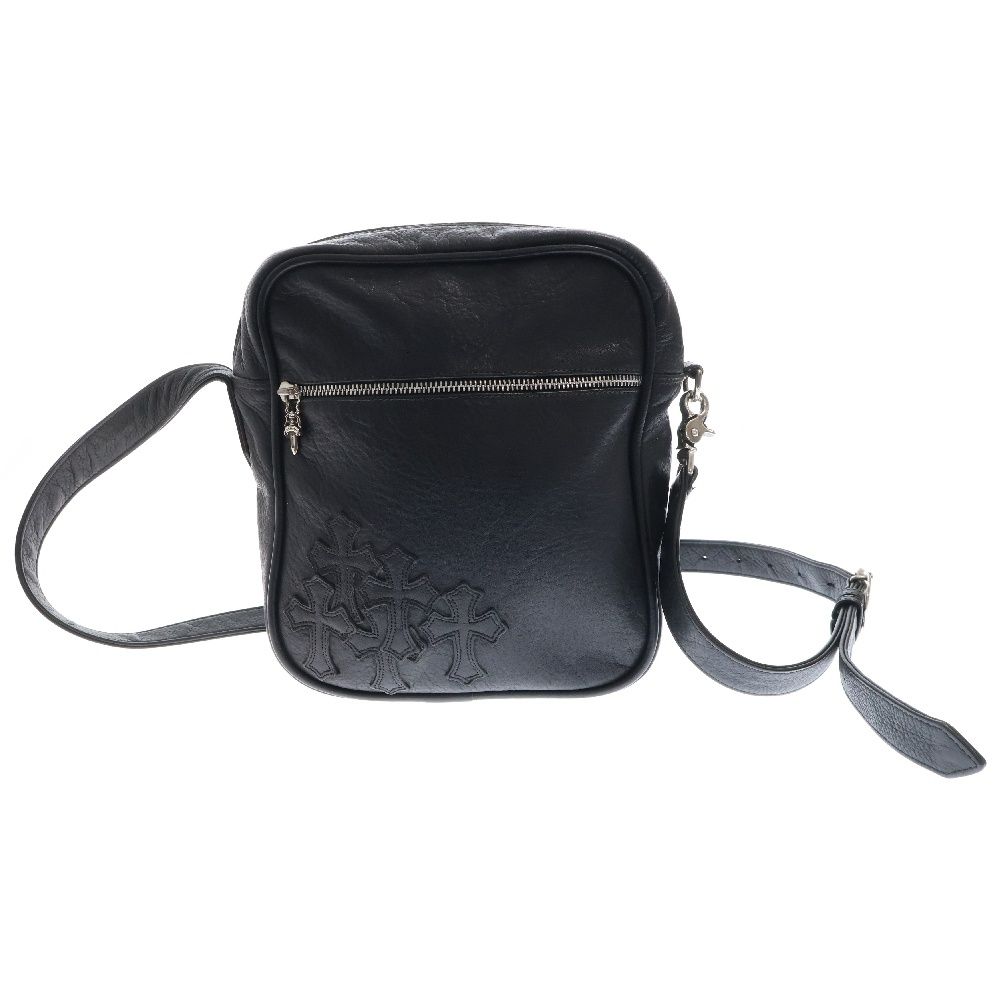 CHROME HEARTS (クロムハーツ) TAKA BAG CEM タカバッグ セメタリークロスパッチ タカ レザー ショルダーバッグ ガンスリンガー ※国内ギャラ付き