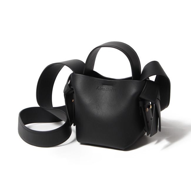 新品未使用】アクネストゥディオズ ACNE STUDIOS ショルダー ハンドバッグ MUSUBI MICRO LEATHER BAG レディース  レザー BLACK A10095 - メルカリ