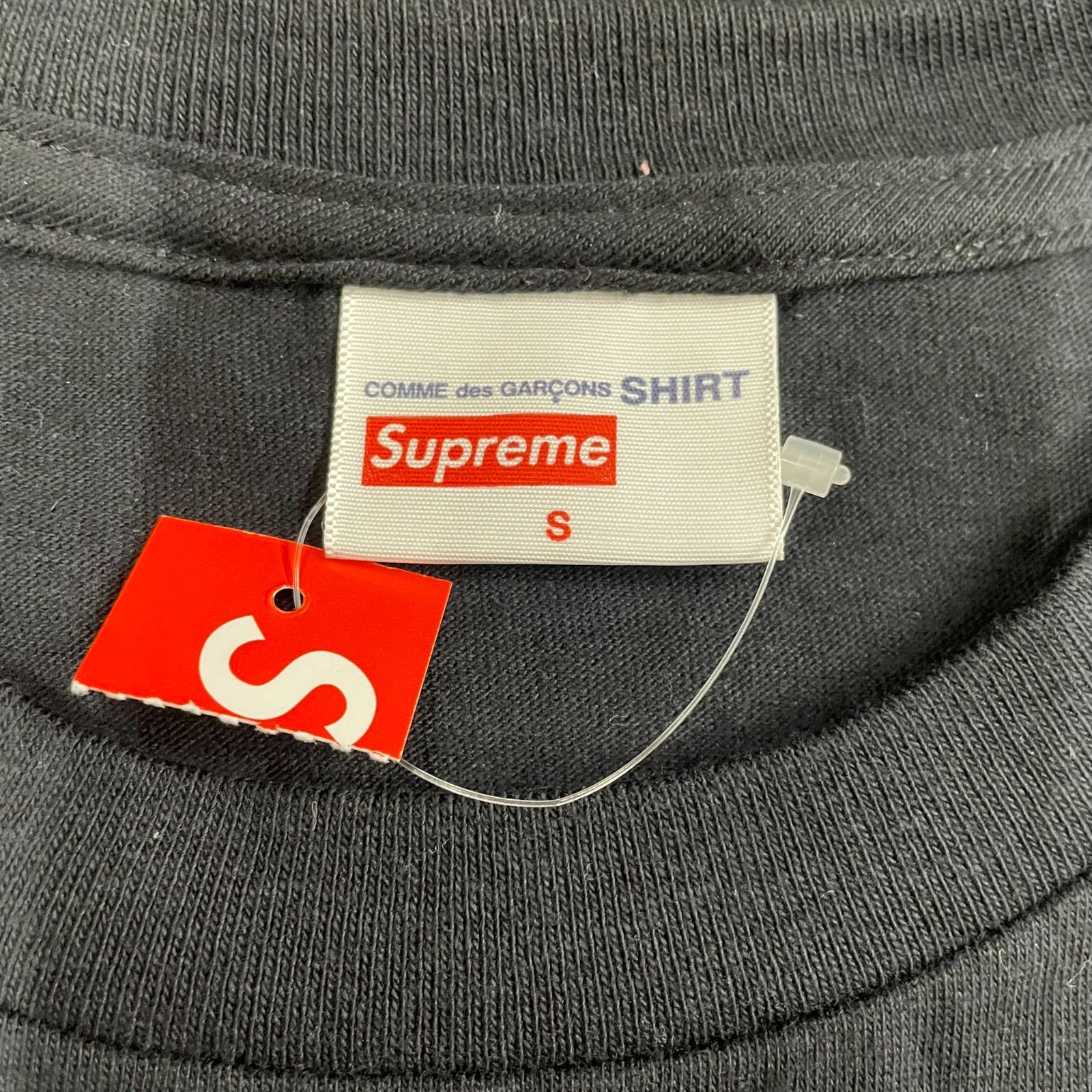 17ss Supreme COMME des GARCONS Box Logo Tee Sサイズ シュプリーム コムデギャルソン ボックスロゴ  Tシャツ 半袖 ブラック 黒 未使用 - メルカリ