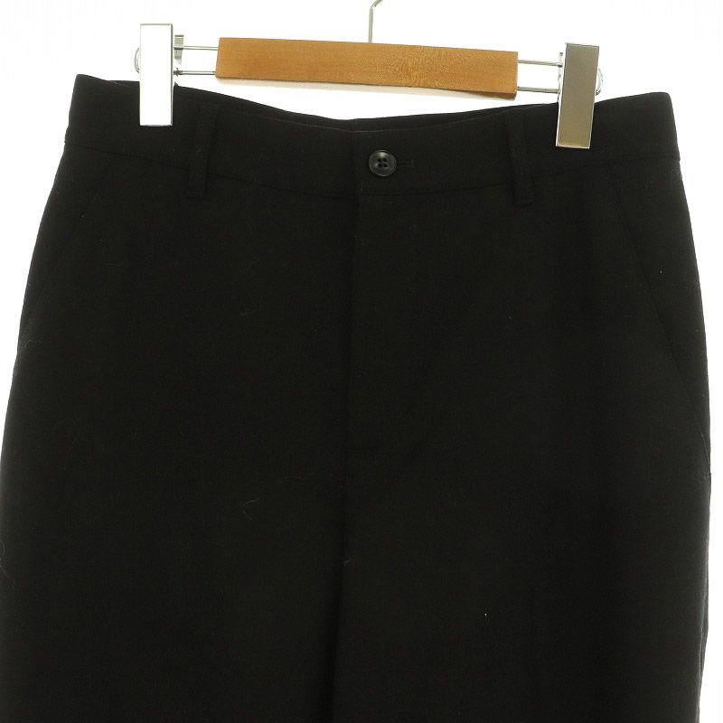 agnes b. アニエスベー ワイドクロップドパンツ サイズ1 noir黒 agnes b. アニエスベー ワイドクロップドパンツ サイズ1 noir黒