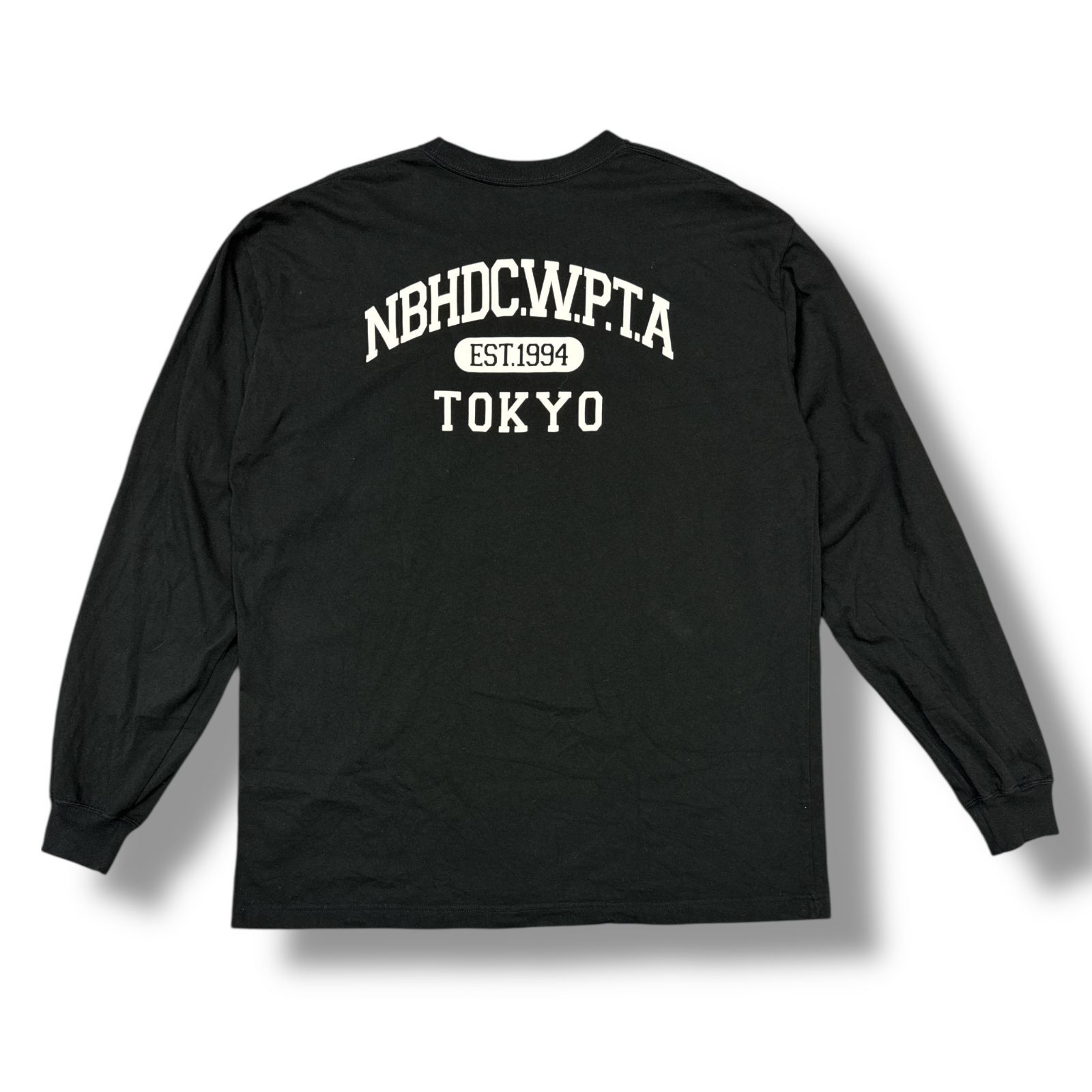新品未使用　NEIGHBORHOOD 長袖カットソー ブラック XSサイズ NEIGHBORHOOD 25SS TOKYO Tシャツ 長袖カットソー バック