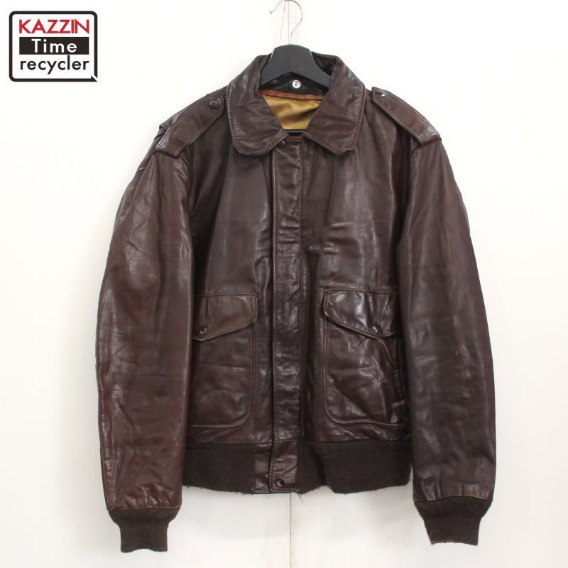 70s ～80s vintage schott 無地 A-2タイプ レザージャケット