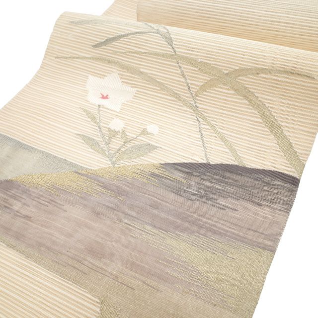 新古品】 すごい値！ 夏物 名古屋帯 八寸 未使用 絽綴れ 正絹 開き