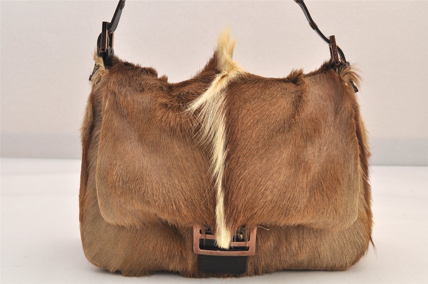 Fendi ファーバッグ ブラウン フェンディ FENDI ファー付きショルダー