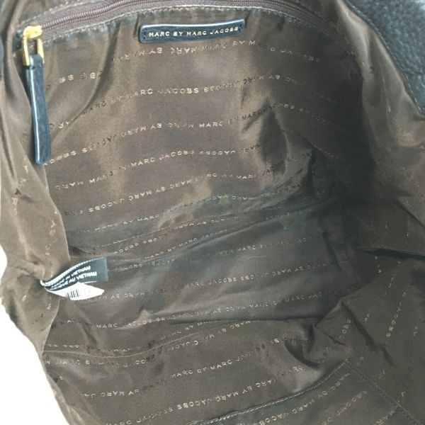 MARC BY MARC JACOBS/マークジェイコブス★レザー トートバッグ　【黒×グレージュ/ツートンカラー 本革】肩かけ/ショルダー　管NO.YB5-92 MARC BY MARC JACOBS/マークジェイコブス☆レザー トートバッグ 【黒