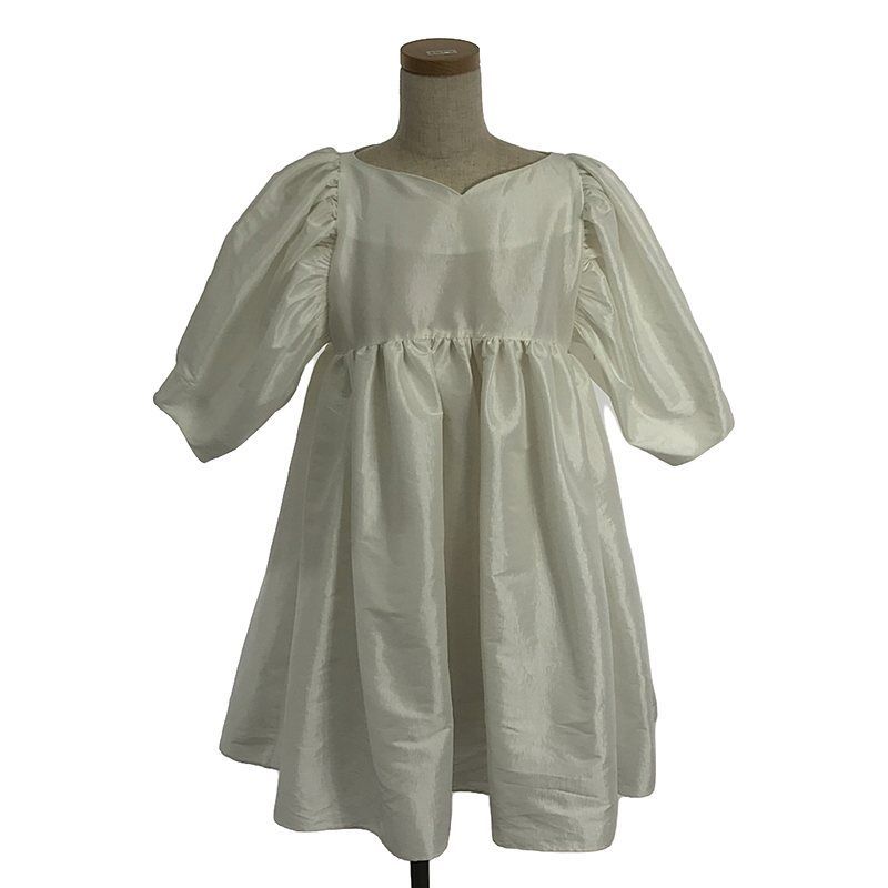 【美品】  SEVEN TEN by MIHO KAWAHITO / セブンテンバイミホカワヒト | 2023 SS | ストレッチサテンボリュームチュニック | 36 | ホワイト | レディース 美品】 SEVEN TEN by MIHO KAWAHITO / セブンテンバイミホカワ