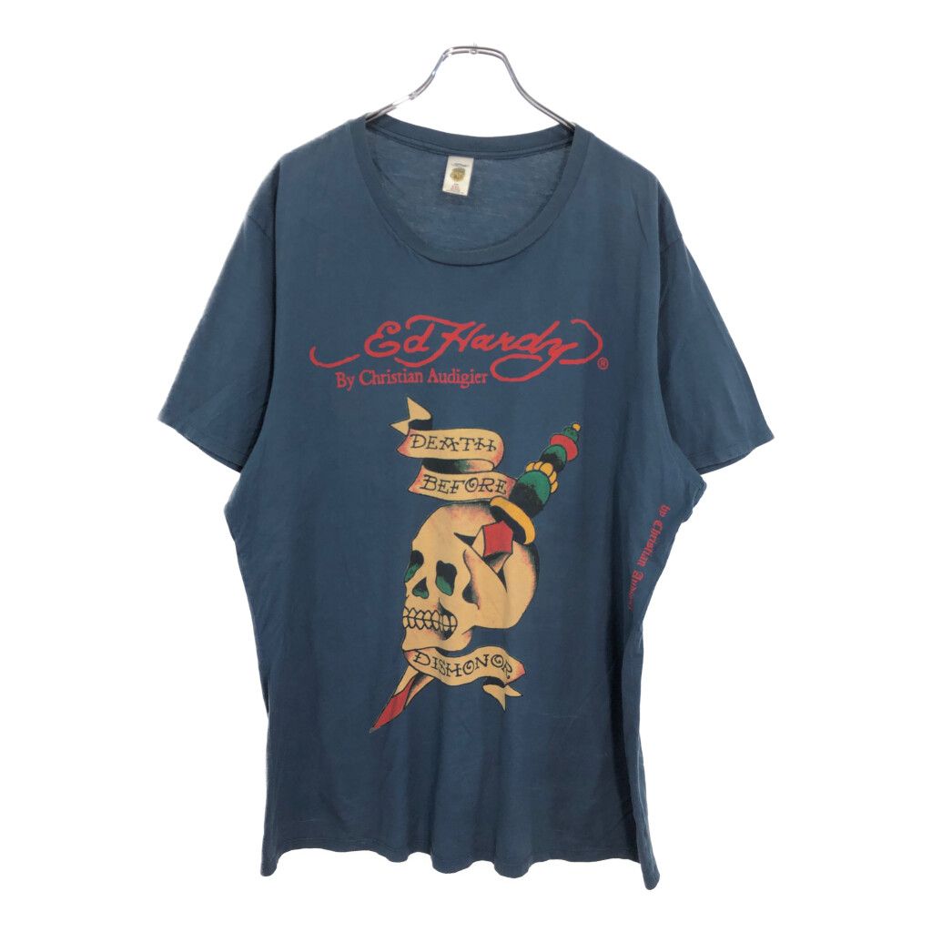 Ed Hardy スカル ガイコツ ドクロ 半袖Tシャツ 大きいサイズ
