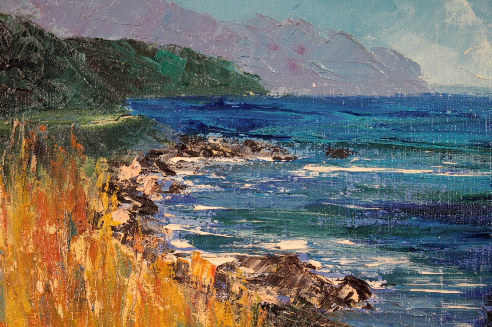 河島賢太郎『雷電海岸』油彩画【真作保証】 絵画 - メルカリ