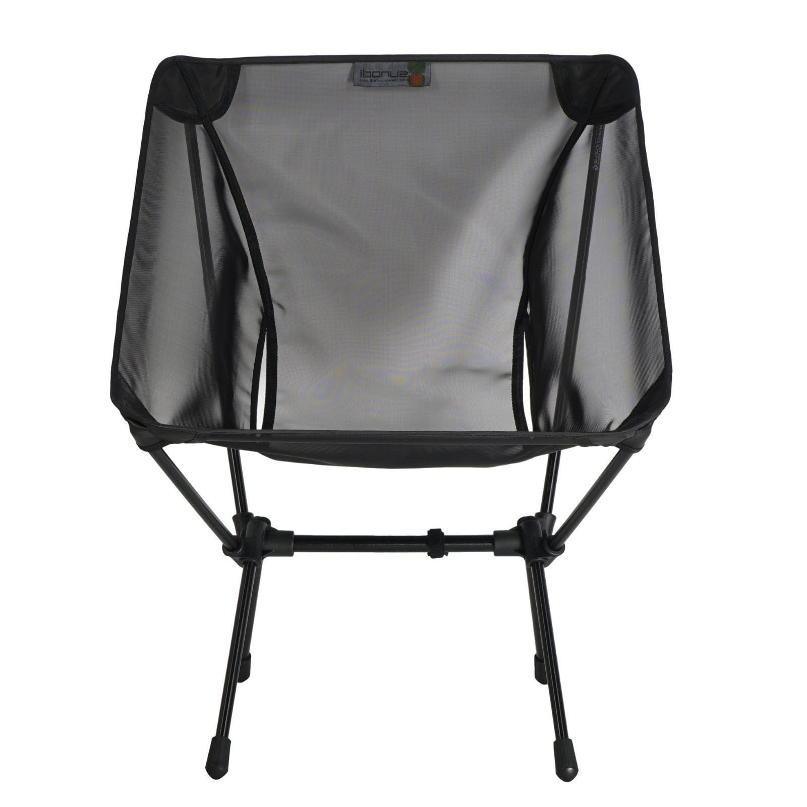 キャンプ ピクニック 登山 釣りRV ポータブルアルミ製ムーンチェア ベランダ 570g 室内外兼用 超軽量折りたたみ式アウトドアチェア ブラック Sunodi