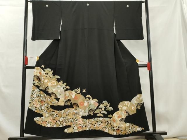 平和屋着物▽小紋　単衣　宝尽くし飛鶴吉祥花文　洗える着物　DAAS4011du 平和屋着物▽小紋 単衣 宝尽くし飛鶴吉祥花文 洗える着物 DAAS4011du