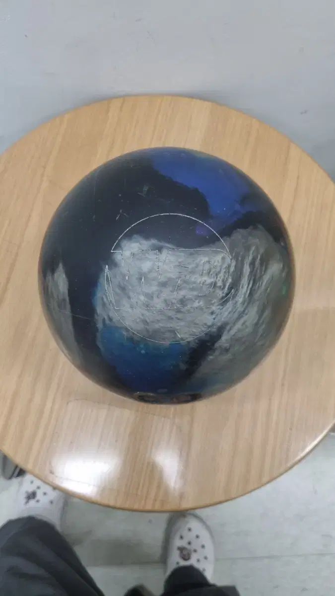中古ボーリングボール 14p ホワイトドット スペアボール ボウリング