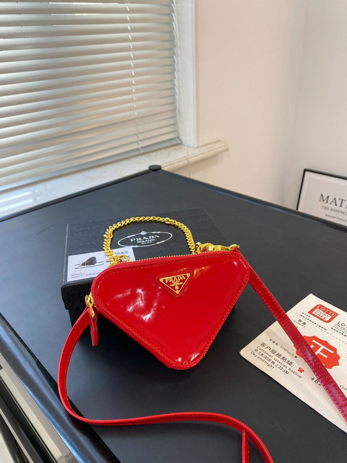 PRADA プラダ 三角リップバッグ（ボックス付き） -WT0輸入