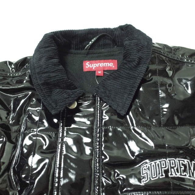 Supreme quilted patent sales vinyl work jacket