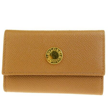 【中古】 超美品 ブルガリ BVLGARI 6連キーケース ブラウン レザー 01HB310