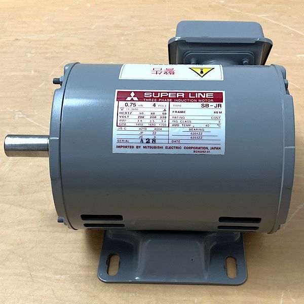 ふ専用ページ MITSUBISHI/三菱 SB-JR 0.75KW 4P 80M 三相モータ SUPER LINE○99597 良い
