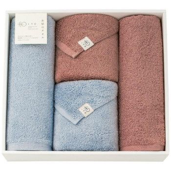 糸屋のタオル ハーフバス フェイスタオルセット GP-BGFF-080-BT 2062-064