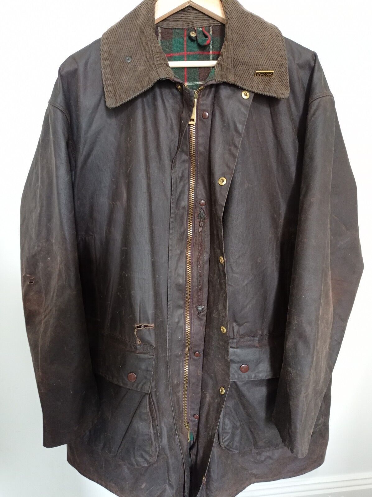 Mint◎1982 c40 BARBOUR northumbria ブラウン 1ワラント YKK棒ジップ