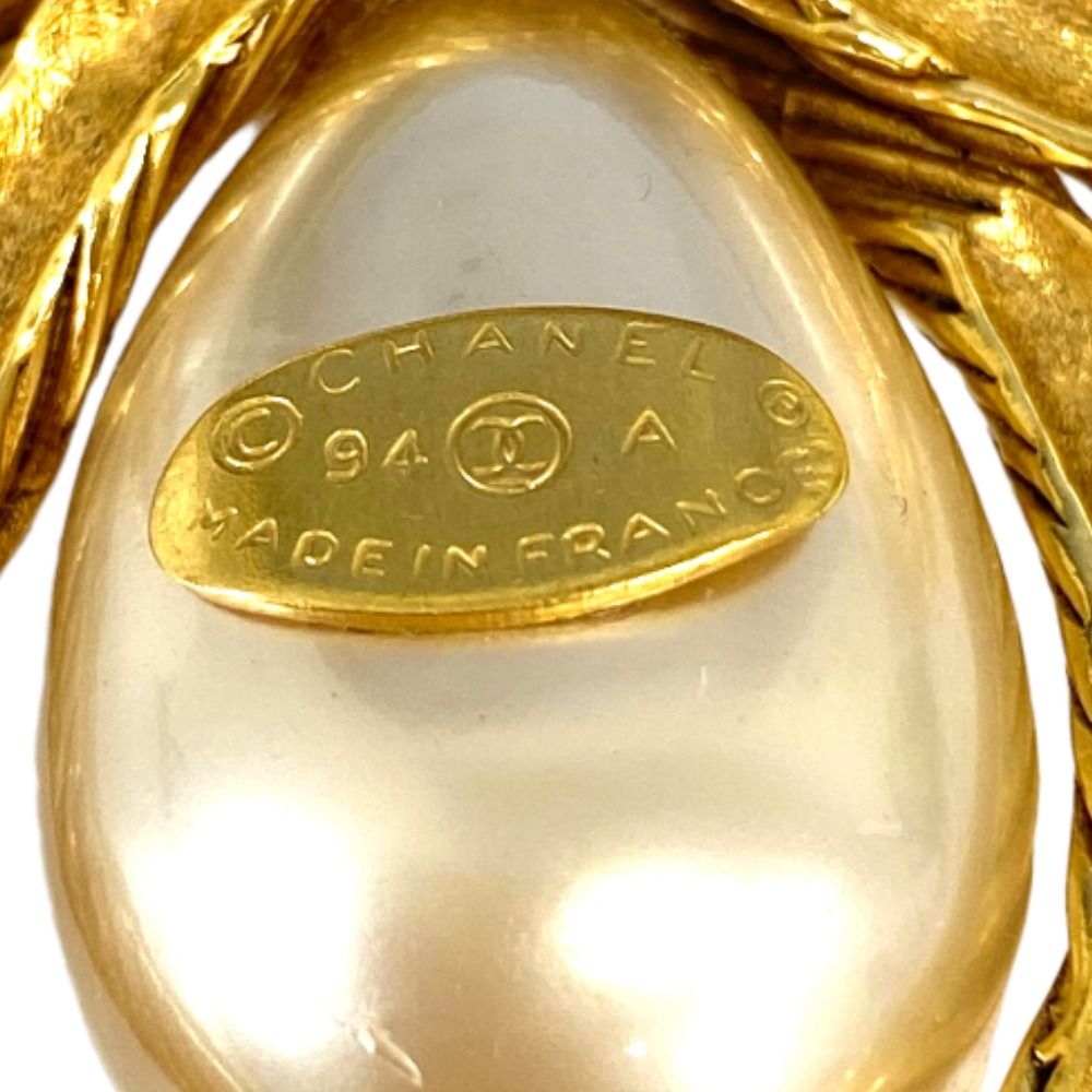 シャネル 94A ブローチ フェイクパール ココマーク ゴールドカラー CHANEL シャネル ブローチ クロス ココマーク フェイクパール
