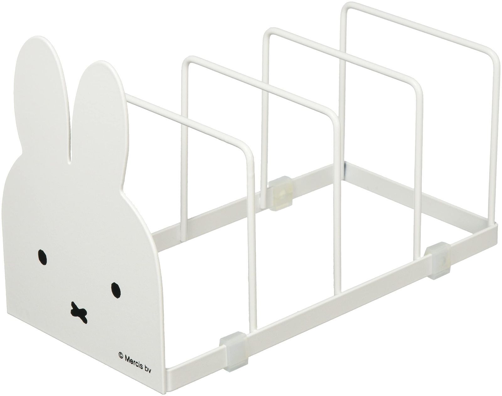 新品 ホワイト ミッフィー 皿立て 幅10×奥行9×高さ13.5cm スタンド 収納 ディッシュラック ディッシュスタンド オカトー