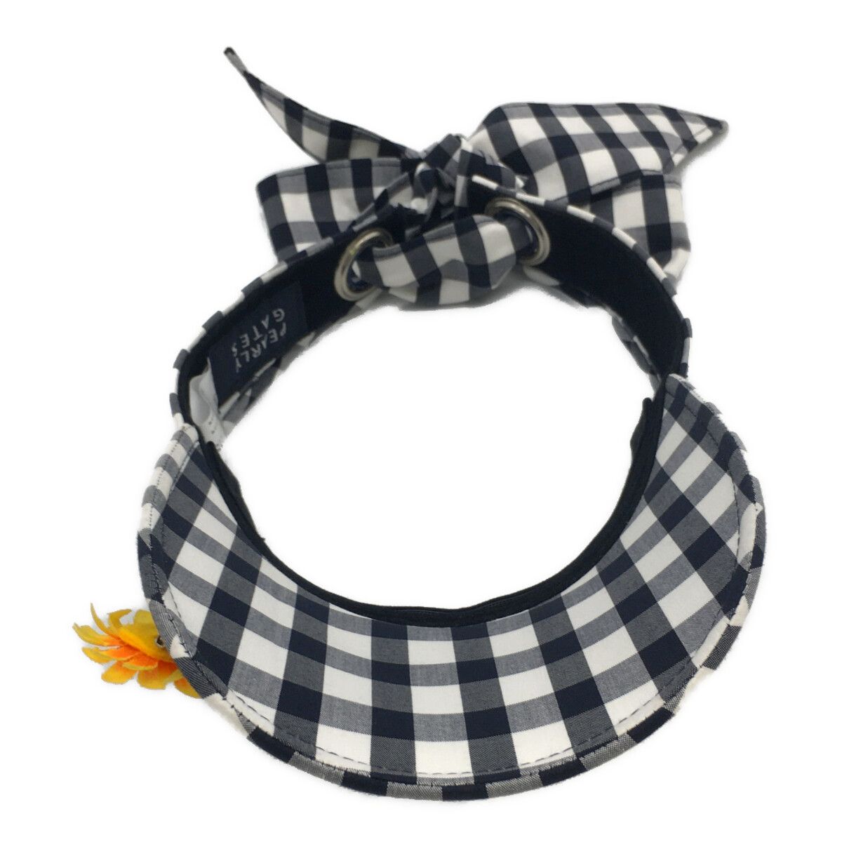 PEARLY GATES チェック柄バイザー 1989 パーリーゲイツ PG フロントロゴチェック柄サンバイザー