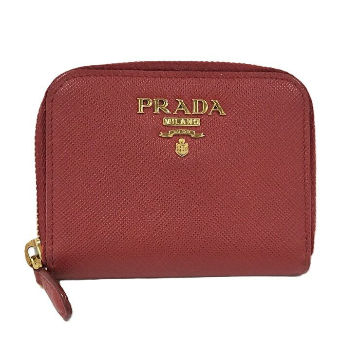 PRADA サフィアーノ コインケース レザー レッド IMM268