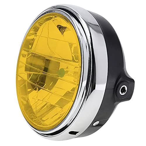 【迅速発送】【Deepa】汎用 ヘッドライト イエローレンズ マルチリフレクター CB400SF NC31 CBX400 VTR250 バイク 外装 180パイ ヘッドライトユニット