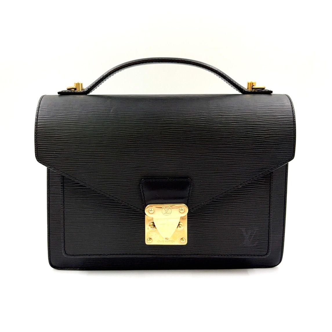 LOUIS VUITTON モンソー エピ エピ ノワール ショルダーストラップ付属 