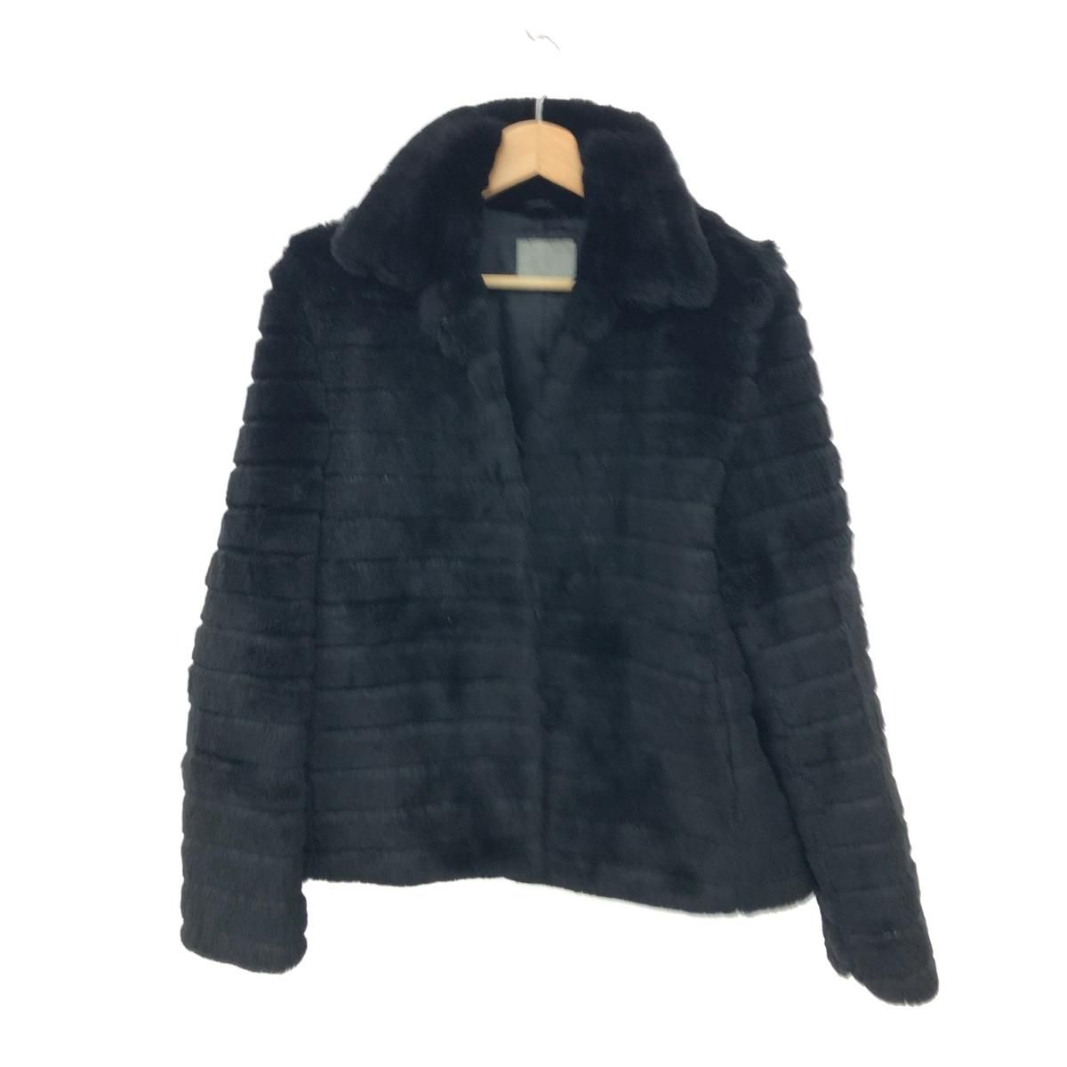 【極美品】theory セオリー　ラビットファーショートコート　ファージャケット theory luxe セオリーリュクス ラビットファーコート ブラック