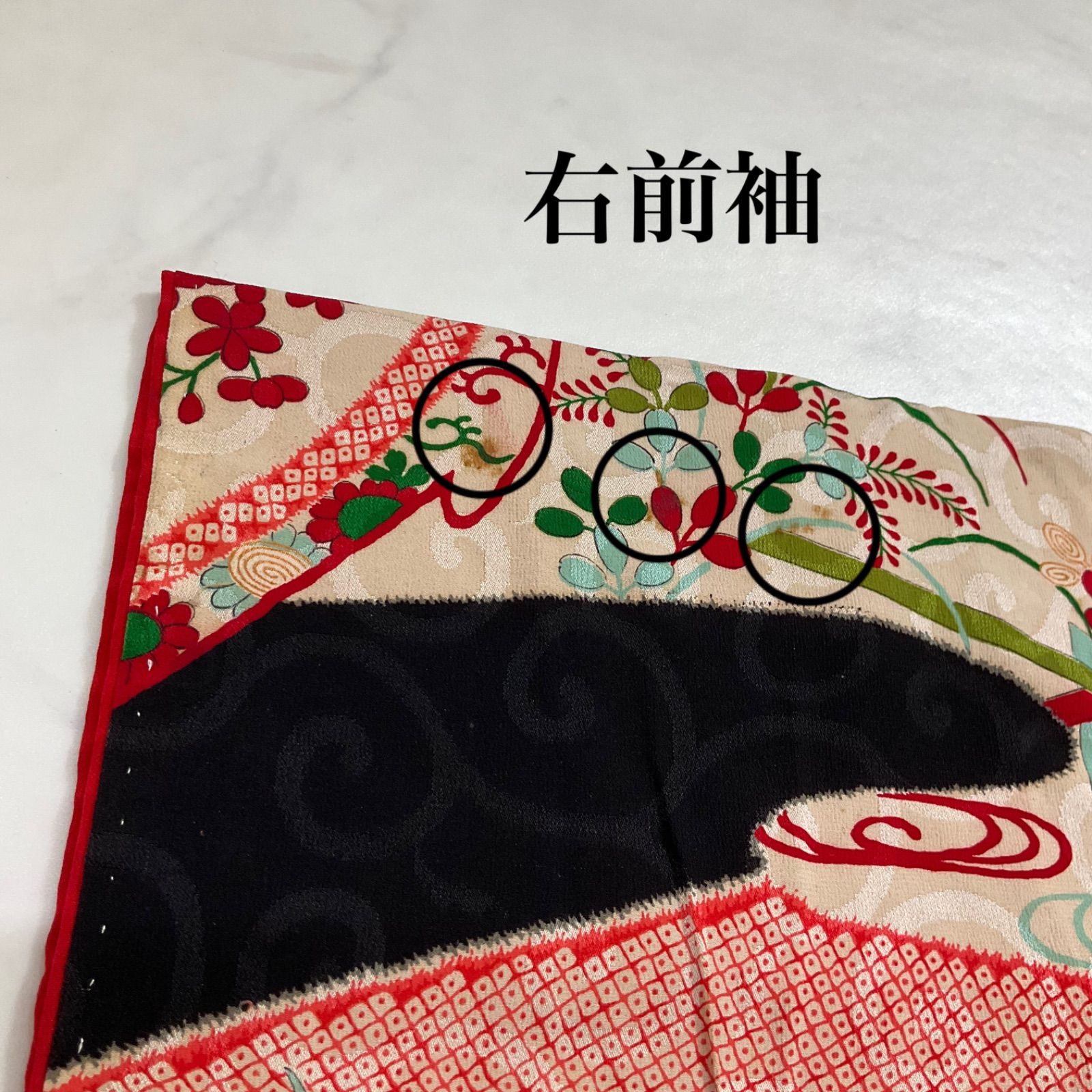 ◆アンティーク子供着物◆綸子正絹◆七五三◆裄58肩丈142◆七五三お詣り女の子着物こどものひお正月卒業式十三詣り◆G313