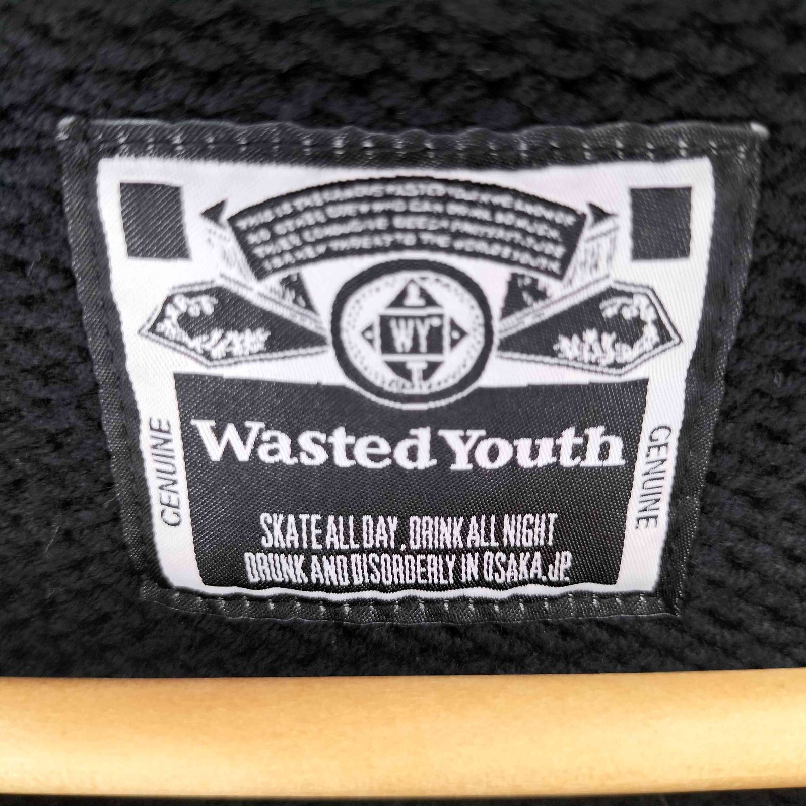 ウェイステッドユース WASTED YOUTH 23AW Knit Sweater Black ニット 