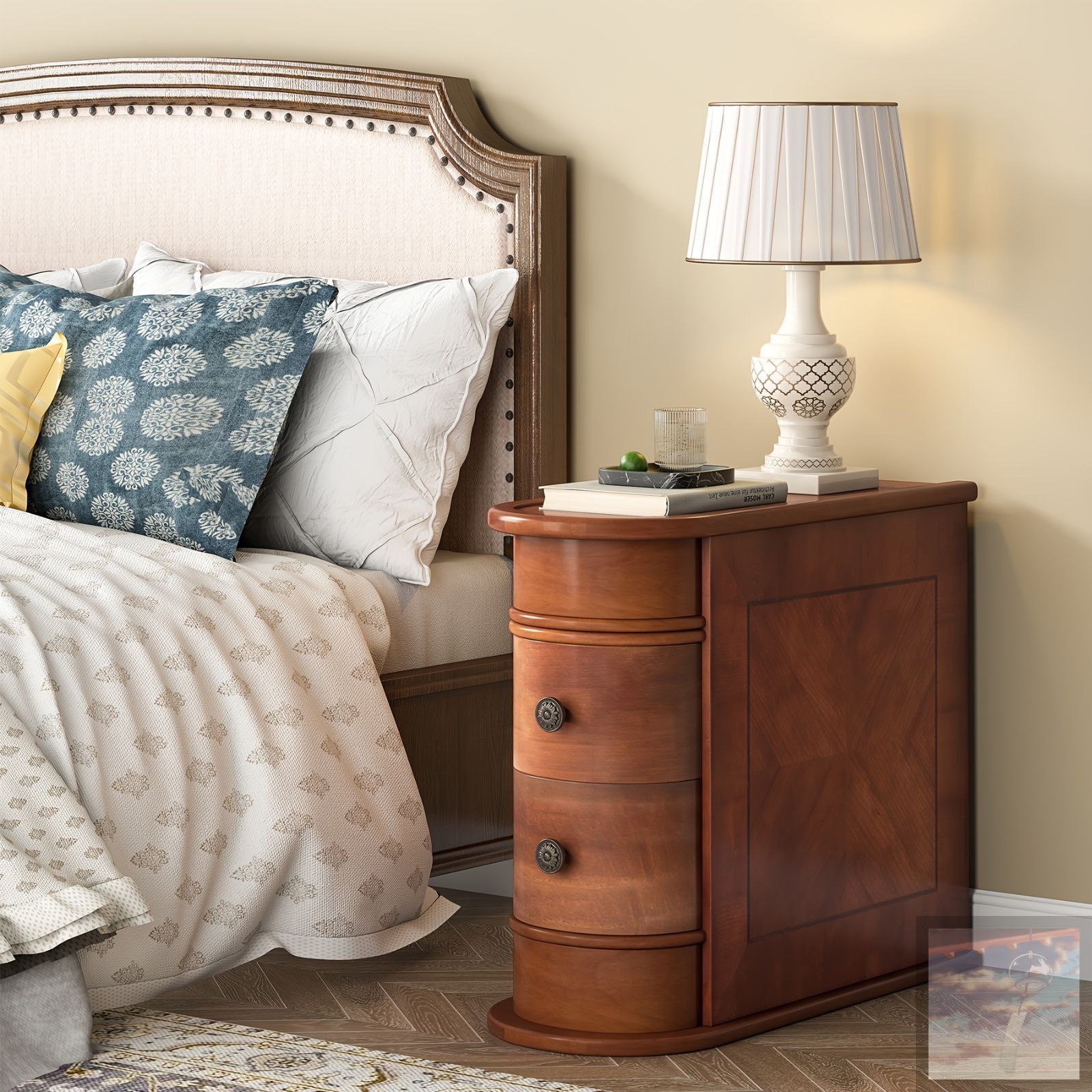 ヴィンテージ 木製サイドテーブル 引き出し付き 2 M109514