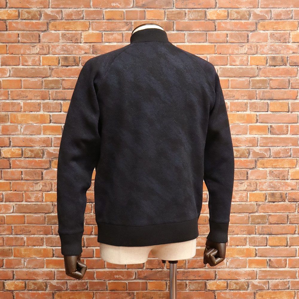 秋冬|Rosasen|Lサイズ|ハーフジップニット 044-59112 裏地付き 防風 抗ピリング加工 抗菌 消臭 ハイネック ゴルフ メンズ 紳士 ロサーセン |紺|ネイビー|mc178|