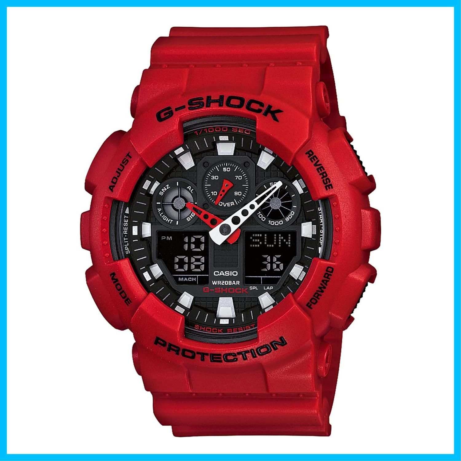 最短発送 ジーショック GA-100B-4AJF 腕時計 メンズ カシオ レッド