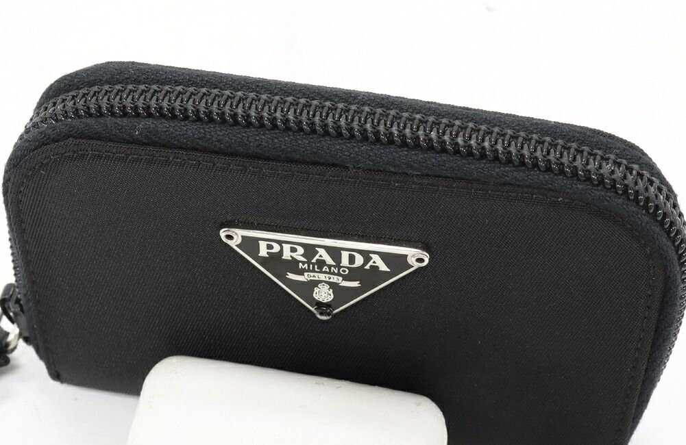 プラダ 6連キーケース テスート トライアングル ナイロン ネロ(黒