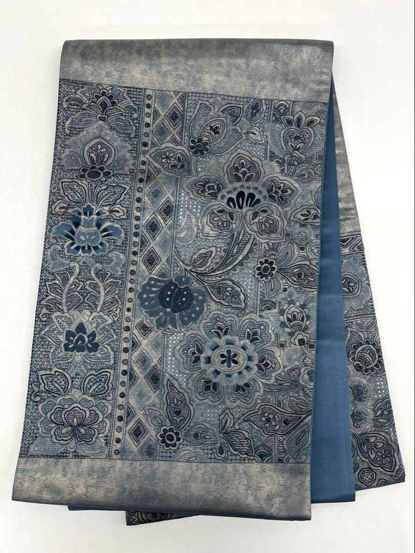 相良刺繍 汕頭刺繍 袋帯 唐花 正絹 お太鼓柄 Q1285 - メルカリ