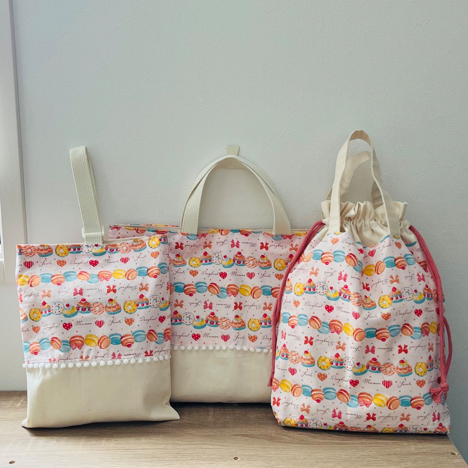 3点セット 花柄 ピンク レッスンバッグ 上履き袋 体操服袋 入園 入学 3点セット 花柄 ピンク レッスンバッグ 上履き袋 体操服袋 入園 入学