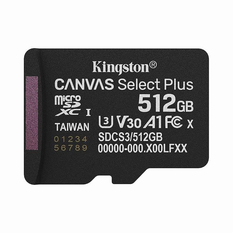 Kingston Canvas Select Plus microSDメモリーカード 512GB microSDXC Gen3 150MB s A1カード アダプター - SDCS3 512GB 0