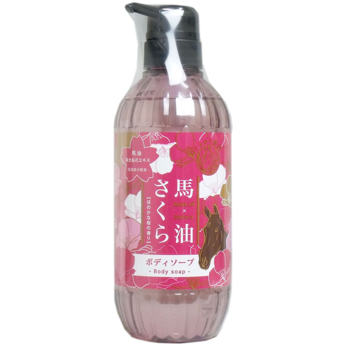 美浜卸売-ORS5426 馬油さくら ボディソープ ５００ｍＬ×6個セット